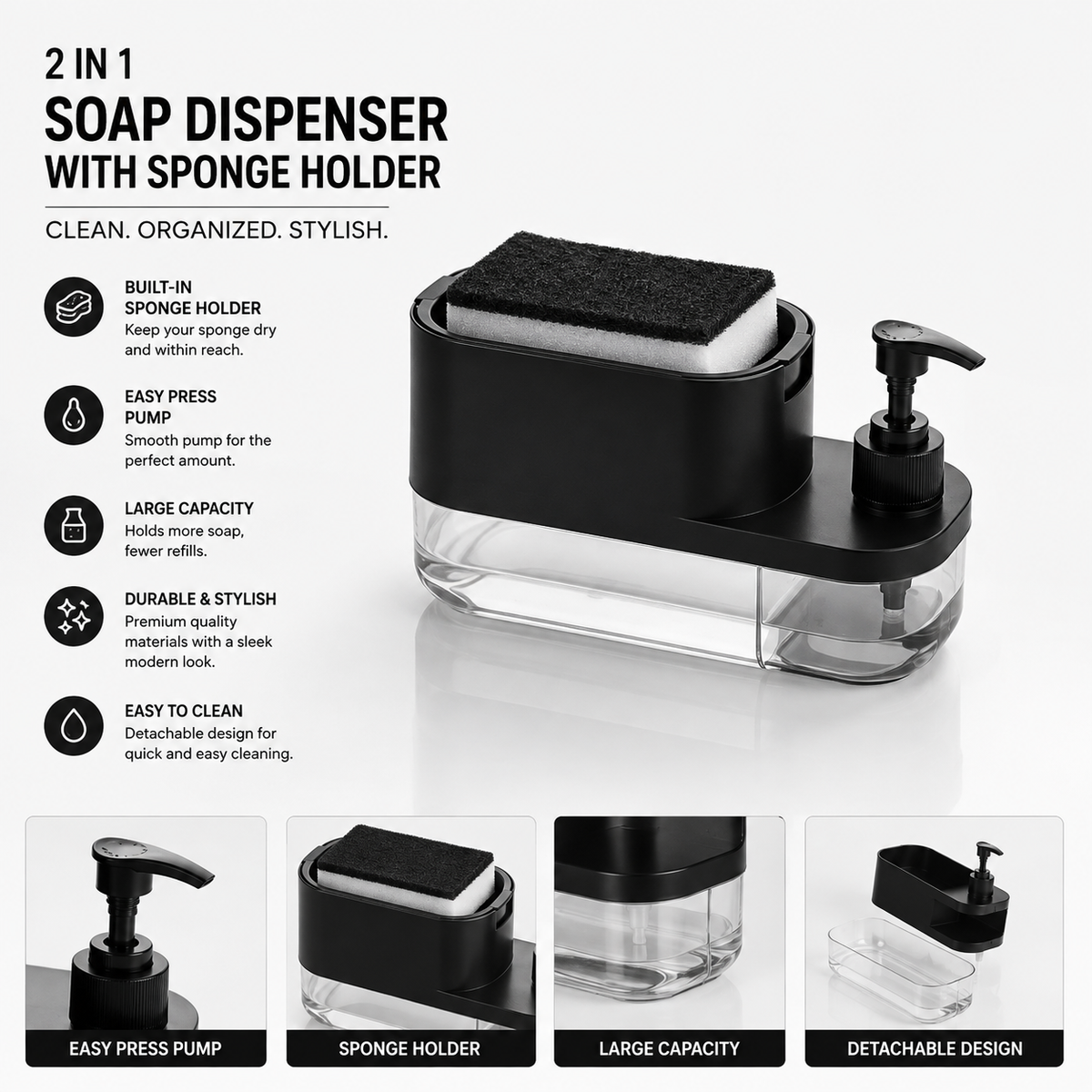 2 in 1 Soap Pump Dispenser
