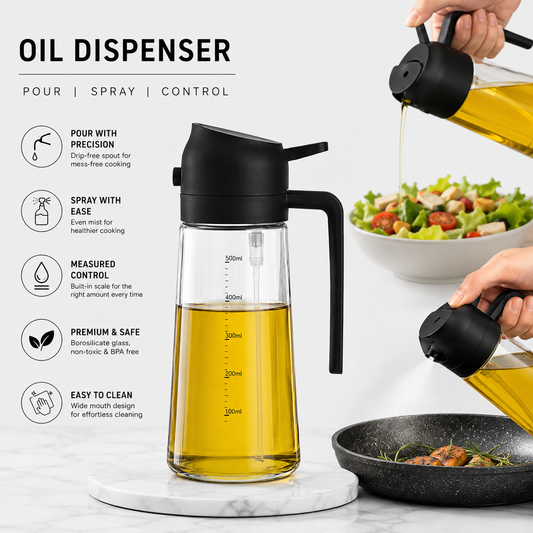 Oil Spray & Pour  2-in-1 Kitchen Dispenser